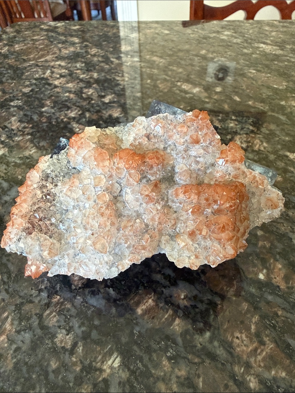Fluorite with druzy quartz